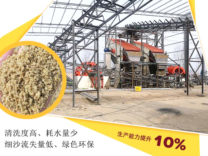 洗沙機(jī)設(shè)備節(jié)能環(huán)保，生產(chǎn)能力提升10%